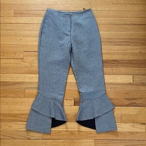 n/nicholas micro houndstooth flare crop pants